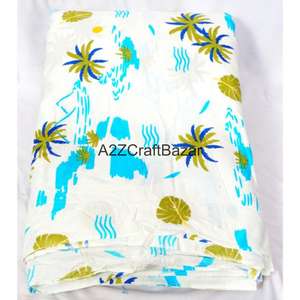 Tela Ecológica, Transpirable, Ligera, de Secado Rápido, 100% Algodón, Diseño Floral con Estampado a Mano Indio, Estilo Cruzado para Niñas - Product Image 3