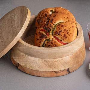 Caja para Chapati/Roti de Madera Maciza Hecha a Mano de Alta Calidad, Tamaño Personalizado y Forma Redonda para Hoteles y Restaurantes - Product Image 3