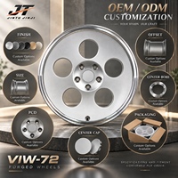 Jantes forgées 6061-T6 à cinq trous ronds, face plate usinée, argentées, 18-22 pouces, 5x112 5x114.3 5x120 5x130 pour BMW Audi Mercedes-Benz