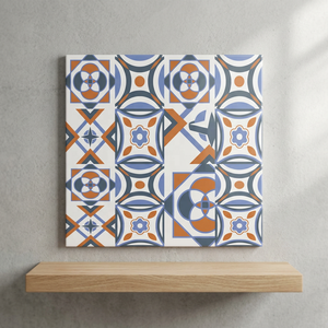 Moroccan Style 400x400 Antique Flower Feature Ceramic Decorative Floor Tiles 40x40cm - Product Image 4