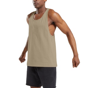 Customized Plain stretch fitness Wear light blue color tank <b>top</b> For Men/boy Summer Collection pure cotton fabric. - Product Image 1