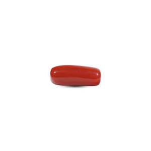 Natural Red Coral Oval Cabochon 6.55 Carat Loose Gemstone for Fine Jewelry - Product Image 1