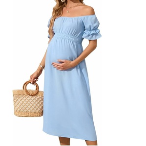 Vestido de Maternidad Transpirable con Estampado Sublimado, Nuevo Modelo de Verano, Vestidos de Maternidad y Lactancia con Estampado Moderno para Mujeres - Product Image 2