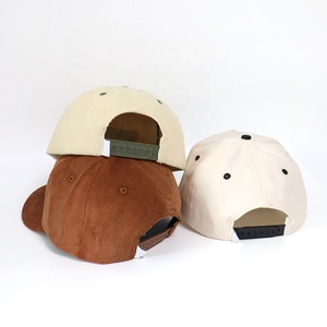Embroidered Corduroy Baseball Cap Unisex Adjustable 6-Panel Hat Casual Spring Summer Style <b>Adult</b> 58-60CM - Product Image 2