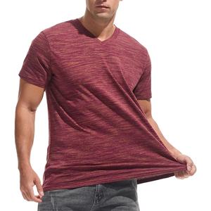 Meilleurs T-shirts décontractés pour hommes à motif uni, col rond, manches courtes, en tissu polyester/coton, impression par transfert thermique, respirants, légers - Product Image 2