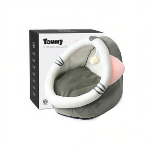 Cuccia per Gatti Yommy a Forma di Grotta 40x40x34cm, Letto Morbido in Pile Corallo per Gatti da Interno, Design Carino per Tutte le Stagioni - Product Image 2