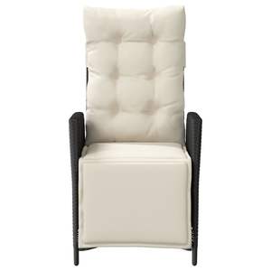 ชุดเก้าอี้พักผ่อนในสวนหวาย PE สีดำ 2 ตัว ดีไซน์มาตรฐาน - Product Image 5