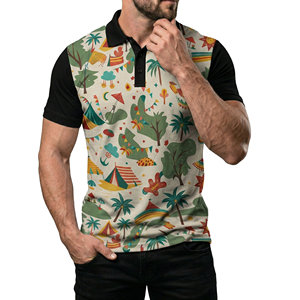 เสื้อโปโลลายพรางทหารผู้ชายราคาส่ง แบบสั่งทำพิเศษ ลายพรางแบบซับลิเมชั่น เสื้อโปโลถักสำหรับเล่นกอล์ฟและกีฬาอื่นๆ ไซส์ใหญ่สำหรับผู้ชาย - Product Image 1