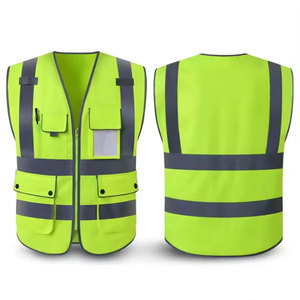 Gilet de sécurité grande taille en gros, nouveau style, col en V, faible MOQ, pour usage extérieur et travail - Product Image 4