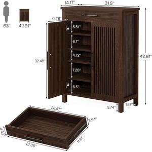 Scarpiera Indipendente con Armadietto Portascarpe dal Design Moderno e Alta Capacità - Product Image 6