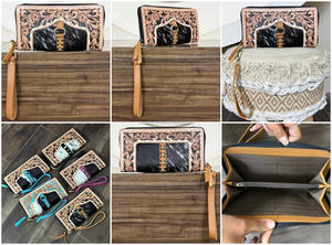 Cartera Larga de Diseño de Lujo, Cartera de Cuero Hecha a Mano, Tarjetero y Monedero para Mujer, Cartera de Piel de Vaca, Bolso de Mano Elegante - Product Image 3