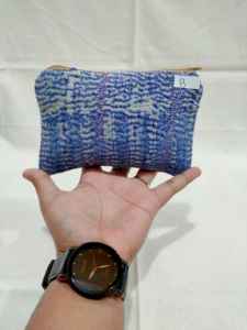 กระเป๋าใส่เงินสด Kantha ลายหินพิมพ์หน้าจอแบบลำลองวินเทจทำจากผ้าฝ้ายเป็นมิตรกับสิ่งแวดล้อม - Product Image 1