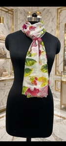 Luxury <b>Floral</b> Cotton <b>Scarf</b> for Adult Muslim Women-Lightweight Long Summer Daily Wear with Digital Printing - Product Image 2