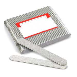 Lima de Uñas Ergonómica de Acero Inoxidable de Doble Cara con Patrón Recto, Grano 80/100, Herramienta Profesional de Manicura para Uso Doméstico - Product Image 1