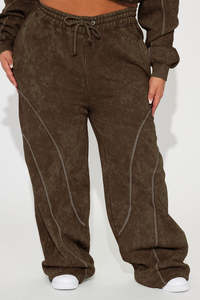 Pantalones Deportivos Casuales de Mujer, Cintura Alta Elástica, Pierna Ancha, Forro Polar, Transpirables y Ecológicos, Nuevas Llegadas - Product Image 2