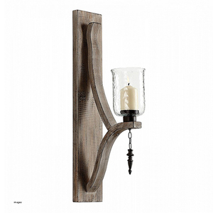 Interior Wall Hanging Wood & Metal <b>Candle</b> Holder <b>Sconce</b> - Product Image 3