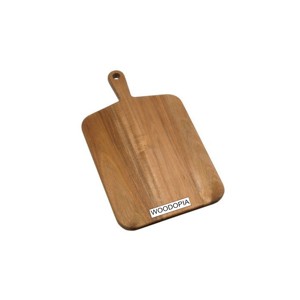 Planche à découper en bois rustique, naturelle, faite à la main, planche de service de cuisine haut de gamme avec poignée - Product Image 1
