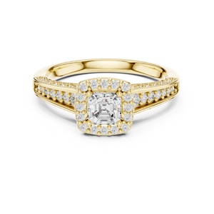 Anillo de Aniversario Solitario con Diamante Cultivado en Laboratorio, Redondo, en Oro Amarillo de 14K |   Diamante Cultivado Nuevo - Product Image 1