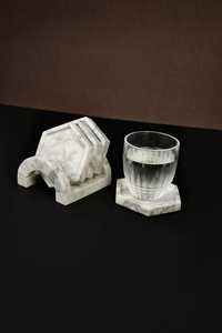 Handcrafted Natural <b>Marble</b> <b>Coaster</b> Set with Holder, <b>Coaster</b> for Daily Use and Decorative Purpose - Product Image 2