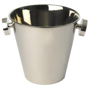 Cubo de Hielo Metálico Redondo de Gran Tamaño con Asa, Acabado Plateado Antiguo, Enfriador de Botellas de Cerveza y Champán - Product Image 4