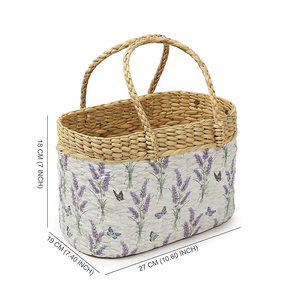 Best Selling Vintage Rattan Woven <b>Wicker</b> Handmade Fruit Serving <b>Basket</b> Hanging Storage Bag For Kitchen Ware <b>Laundry</b> Usage - Product Image 6