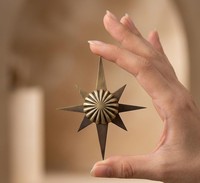 Bouton de meuble en laiton massif Starburst, poignée décorative pour tiroir, poignée de commode gravée sur mesure, écologique, pour cuisine et chambre à coucher