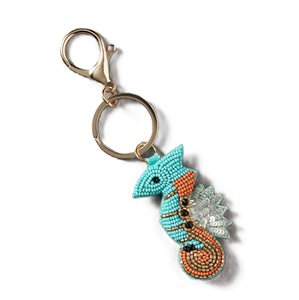 Beautiful Handmade Glass Beads Embroidery Charm <b>Keychain</b> Gift Trendy Embroidered Seed Bead <b>Keychain</b> for Purse Decoration - Product Image 5