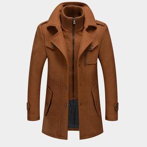 <b>Mens</b> Reversible Wool Blend <b>Winter</b> Coat Stand Collar Waterproof Warm Long Jacket Custom Size Streetwear - Product Image 3