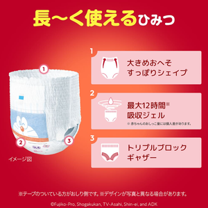 Couches-culottes pour bébé Mamypoko Doraemon de Unicharm, fabriquées au Japon, taille M, 74 pièces – Tissu non tissé, protection anti-fuites 3D, vente en gros japonaise - Product Image 2