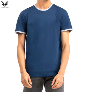 Camisetas de punto 100% algodón para hombre, de un solo color, precio competitivo, tela transpirable, estilo urbano, material suave al tacto, lo último en moda. - Product Image 3