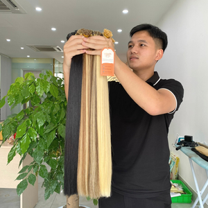 Extensions de cheveux humains, vente en gros, I Tip, 100%, Super épais et sain, couleur de fin, noir, cheveux crus péruviens - Product Image 5