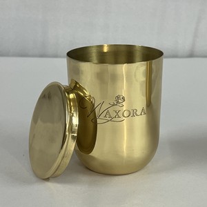Envase de Latón para Velas con Tapa y Logotipo Personalizado, Cilindro Dorado para Velas con Logotipo Grabado para Fabricación de Velas - Product Image 4