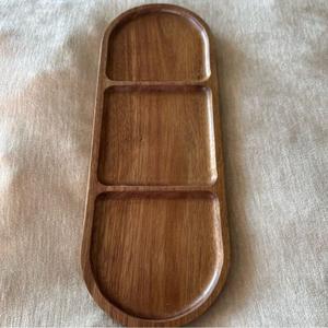 Real Acacia Fancy <b>Trays</b> Food <b>Snacks</b> Tea Coffee Serving <b>Tray</b> & Dishes Lightweight Eco Friendly Wooden <b>Trays</b> Plates For Restaurant - Product Image 4