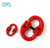 Chaîne de connexion ronde en alliage G80 de marque TDR, revêtement poudré, emballée en carton, connecteur de chaîne de levage à verrouillage par marteau