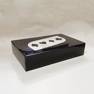 กล่องเก็บไพ่ไม้สีดำทำมือ พร้อมช่องแบ่งสำหรับจัดเก็บ กล่องจัดระเบียบไพ่สุดหรูสำหรับชุดโป๊กเกอร์ - Product Image 5