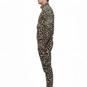 Conjunto Deportivo de Felpa para Adultos, Estampado de Leopardo Blanco, Ropa de Invierno Cálida e Informal, Unisex - Product Image 5