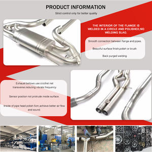 Ligne d'échappement <span class=keywords><strong>BMW</strong></span> <span class=keywords><strong>M135i</strong></span> M140i F40 335i <span class=keywords><strong>E82</strong></span> E87 E81 E90 E91 E92 N54 en alliage de titane, série 1, poli miroir, tôle d'acier de 1,5 mm - Product Image 5