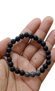 Pulsera de cuentas de hematita de ágata negra de alta calidad, joyería de moda de piedras preciosas de cristal, grabado Feng Shui para hombres y mujeres para - Product Image 2