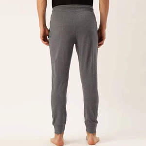Pantalones Deportivos Grises para Hombre, Cintura Elástica con Cordón, Bolsillos Laterales, Transpirables, Tejidos, Casuales, para Otoño - Product Image 3