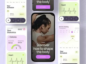 Custom Health Fitness Mobile App for Android and iOS with Wellness Monitoring and Activity <b>Tracking</b> Features - Product Image 2