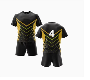 Uniforme de rugby pour adultes OEM ODM en tissu mesh 100% polyester, col en V, manches courtes, grande taille, sangle réglable, été, vente en gros, meilleur prix - Product Image 1