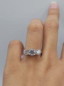2 CT 3 Stone Lab Grown <b>Diamond</b> <b>Ring</b> in 14K Gold for Women | Luxury Engagement Wedding <b>Ring</b> | Bridal <b>Diamond</b> Jewelry - Product Image 1