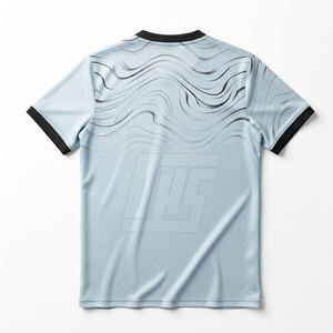 Maillot de sport premium à col en V, manches courtes, haute performance, anti-humidité, pour entraînements et matchs - Product Image 2
