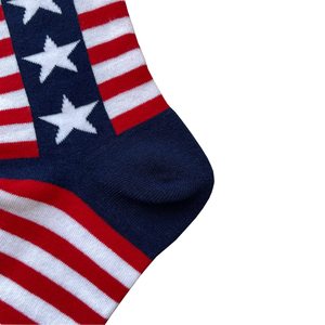 Patriotic American Flag Crew <b>Socks</b> Men's Breathable Knitted <b>Socks</b> with Eagle and Stars Design for Daily Wear Summer Style - Product Image 3
