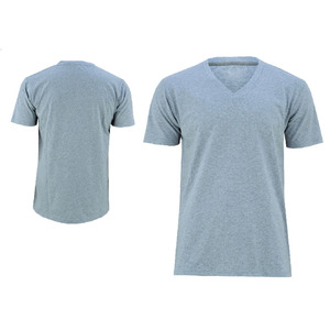 T-shirt col V pour homme, vente en gros, haute qualité, 100% coton, couleur unie, manches courtes, coupe slim, décontracté, fabricant pakistanais - Product Image 5
