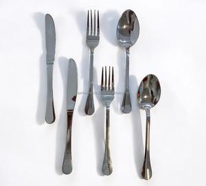 Cuillère à dîner de mariage en acier inoxydable de haute qualité avec long manche, design moderne et luxueux, finition extra polie miroir - Product Image 2