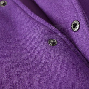 Fashion Streetwear Collection Men Winter Varsity Jacket Custom Patch Design Button Front Stand Windproof Breathable <b>Fleece</b> - Product Image 6