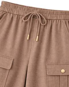 <b>Womens</b> Floral Printed Two Piece Co Ord Set <b>Short</b> Sleeve Button Shirt With Wide Leg <b>Cargo</b> Pants Multicolor Summer Outfit Casual - Product Image 6