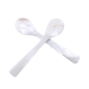 BEST SELLER Cuillère à caviar en nacre écologique de qualité supérieure, tendance, durable, à long manche, pour desserts - Product Image 1
