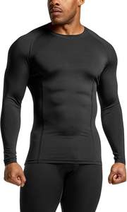 Haut de compression à manches longues pour homme, motif camouflage, protection UV, coupe ajustée, idéal pour l'entraînement, le yoga, la natation, le surf et les activités sportives - Product Image 2